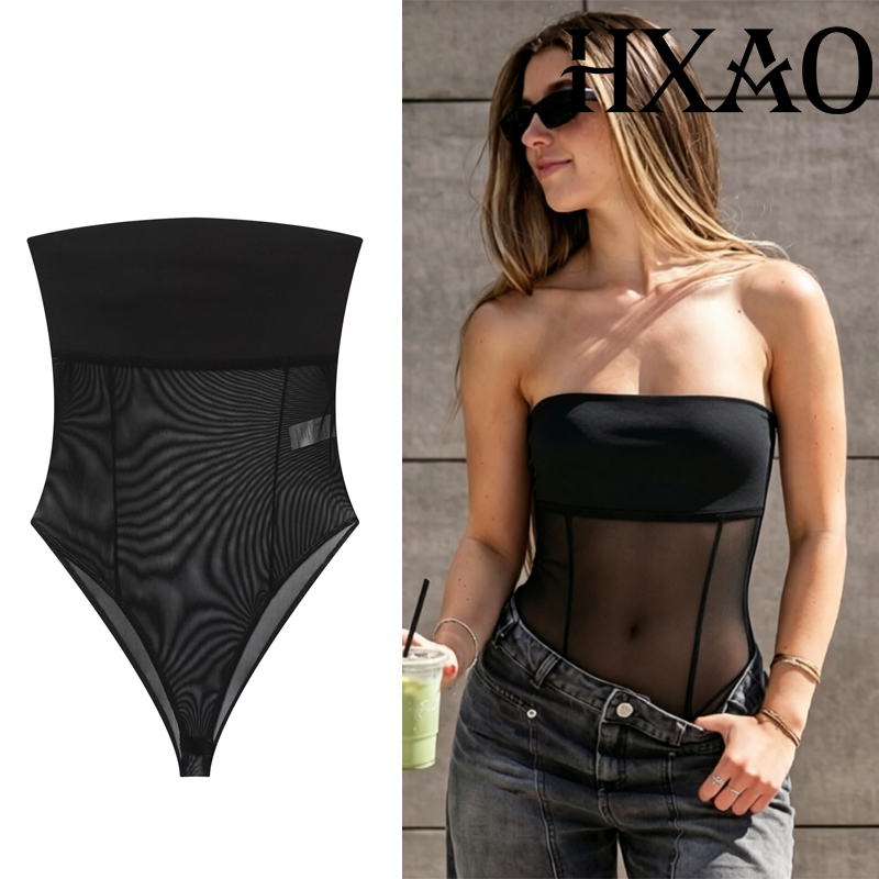 Body de Tule HXAO para Mulhere - Strapless Bra Backless avaliação e preço